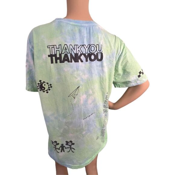 Brooklyn Cloth Trippy Tie Dye Short Sleeve T-Shirt With Artsy Graphics - Picture 5 of 6